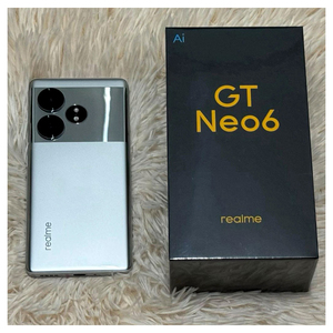 สินค้ามาใหม่ real ME GT NEO 6 6.78นิ้ว1.5K 120Hz จอแสดงผล8S Gen 3 5500mAh แบตเตอรี่แอนดรอยด์14 5G สมาร์ทโฟน