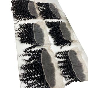 Frontal Curly Big G Hair, fabrication de cheveux humains au Vietnam, pas d'emmêlement, pas de perte, pas de brillance - Product Image 1