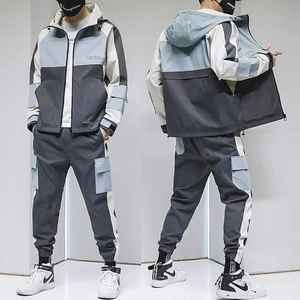 Survêtement de luxe, vente en gros, poche zippée, coupe-vent surdimensionné, pantalon deux pièces personnalisé, survêtement en Nylon pour hommes - Product Image 4