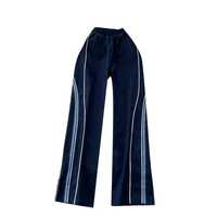 Pantalon palazzo pour femme taille haute, en élasthanne/modal, écologique, imperméable, respirant, coupe régulière, jambe large, hip-hop, hiver/été