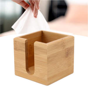Boîte à mouchoirs en bois de conception simple pour la réception de bureau d'hôtels de restaurant de cuisine à la maison pour l'usage de table - Product Image 1