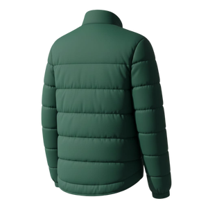 Winter Proof Insulated Canvas Puffer <b>Jacket</b> with Full Zip Closure Hooded Design Windproof and Weather Resistant Fabric - Product Image 2