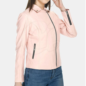 Chaqueta de cuero impermeable para mujer Chaqueta de cuero con cuello vuelto Chaqueta de cuero genuino de talla grande - Product Image 4