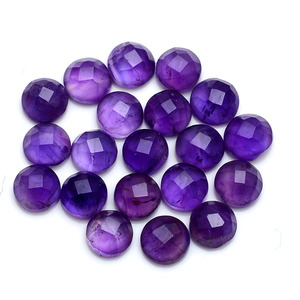 Alta calidad 15 Uds amatista Africana Natural 4mm Rosecut Gemstone 3mm de espesor 4,15 Cts lote piedra suelta Top Iroc ventas - Product Image 1