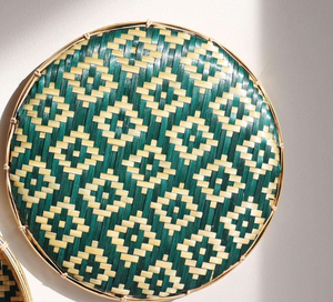 Handwoven <b>basket</b> <b>tray</b> available for wholesale with customizable designs and private label options - Product Image 3
