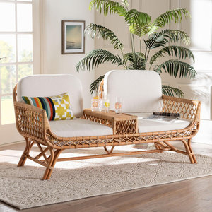 DreamCraft - Juego de Sofás Seccionales Tete-A-Tete de Ratán Estilo Bohemio, Diseño de Bambú, Silla para Sala de Estar con Características Elegantes, Vietnam - Product Image 2