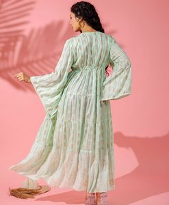 Vestido largo dulce de fiesta informal para mujer cómodo y lavable multicolor - Product Image 2