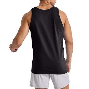 Camisetas de Gimnasio Negras Personalizables para Hombre, de Alta Calidad, de Algodón y Poliéster, Transpirables, Ecológicas, de Secado Rápido, Informales, sin Mangas, para Fitness - Product Image 2