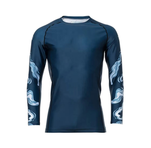 Unisex BJJ MMA Rash Guard Custom Logo Printed Anti-UV Breathable Spandex/Polyester Full Sleeve Compression - Product Image 1