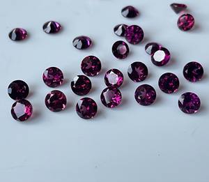 พลอยโกเมน rhodolite สีชมพูธรรมชาติโกเมนเจียระไนแบบเหลี่ยมเพชรพลอยเทียม6มม. สีชมพูแบบหลวม - Product Image 4