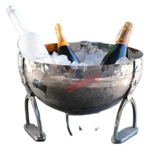 High Quality Metal Round Champagne <b>Beverage</b> Bowl with Footed Stands with Customized Logo Accept Wine Cooler <b>Beverage</b> <b>Tub</b> - Product Image 1