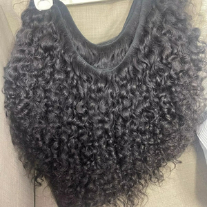 Extensiones de cabello virgen indio crudo sin procesar Paquetes de cabello rizado de color natural de precios directos de fábrica - Product Image 1