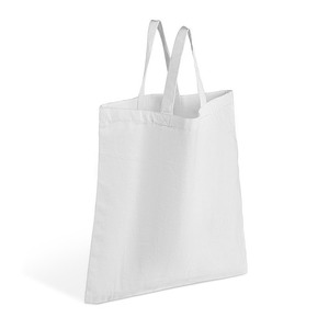 กระเป๋าผ้าแคนวาสสีขาวล้วน 5 ใบ แบบเปิดปิด - Product Image 1