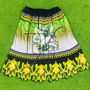High-Waist Pacific Island Wear Chuuk Polynesian Print Knee Length Micronesian <b>Skirt</b> Women - Product Image 2
