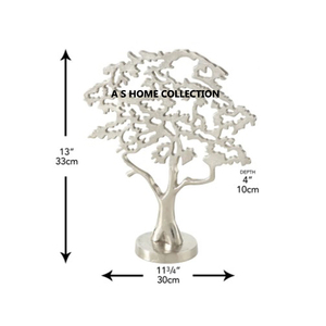 Modern Abstract Aluminum Metal <b>Acrylic</b> Base Tree Design <b>White</b> Finished Sculpture Customizable Unique - Product Image 2