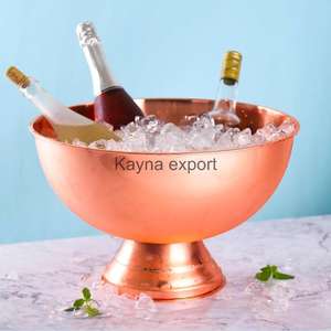 Cuenco de champán Cubo de una sola pared Diseñado Cooper Color Vino Cerveza y enfriador Gran capacidad Acero inoxidable Logotipo personalizado 12L Metal - Product Image 4