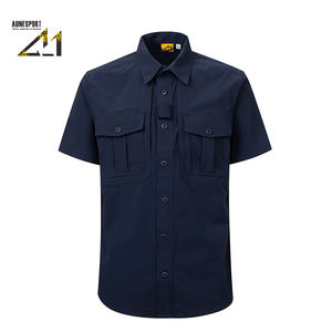 Chemise à manches courtes pour homme, tactique, respirante, à séchage rapide, résistante à l'eau, extensible, multi-poches, randonnée en plein air, camping, durable - Product Image 4
