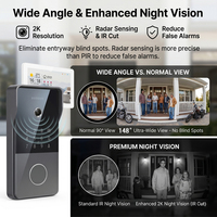 Système d'interphone vidéo IP intelligent Hiwink Poe 2K avec reconnaissance faciale et palmaire, station de porte avec écran tactile 7 pouces pour villa