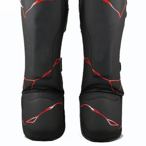 Factory Cheap Price <b>Leg</b> Protection Baseball Training Shin Guard Comfortable Double Strap PU Genuine Leathers Shin Guard Men - Product Image 2