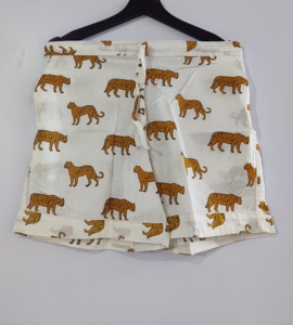 Ropa de dormir de verano XL de la mejor calidad para mujer, Conjunto de pijama de manga corta con estampado de algodón puro Floral 100%, bóxer de cintura elástica para el hogar - Product Image 4