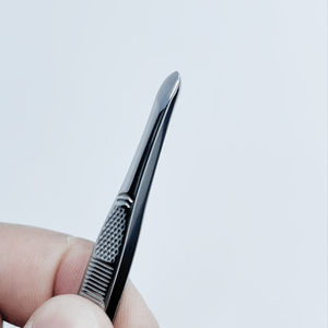 Herramienta de maquillaje profesional, juego de pinzas para cejas de acero inoxidable de calidad para salón, Punta puntiaguda inclinada de alta precisión personalizable - Product Image 4