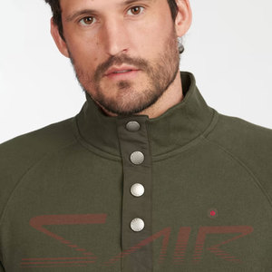 Latest Design <b>Men's</b> Long Sleeve Crew Neck Fleece Sweatshirt Custom Logo Solid Color 100% Cotton OEM Service for Winter Season - Product Image 4