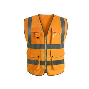 เสื้อกั๊กนิรภัยแบบมีซับในสำหรับผู้ชาย ทำจากผ้าขนสัตว์  ชุดทำงานแบบมีแถบสะท้อนแสง มองเห็นได้ชัดเจน  รับสกรีนโลโก้  ผ้าฝ้ายป้องกัน - Product Image 2