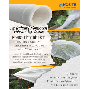 ผ้าไม่ทอโคไซต์ 100 แกรม ผ้าสปันบอนด์สำหรับคลุมต้นไม้ทางการเกษตร ป้องกันรังสียูวี ระบายอากาศได้ดี กันน้ำ - Product Image 6