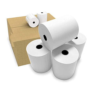 Haute qualité 636mm Jumbo rouleau de papier thermique 55gsm 65gsm Semi brillant Double couche 80x80mm taille étiquette thermique directe caisse enregistreuse - Product Image 5