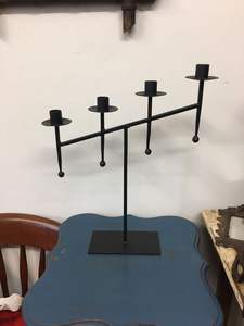 Candélabre vintage en métal noir à 5 bras, porte-bougie en fer forgé pour centre de table de mariage, porte-bougie de table de luxe pour la maison - Product Image 4