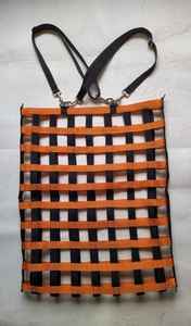 Cheval de bande PP plié Portable avec sac de foin sac de foin multi-grille cheval sac d'alimentation lente fournitures équestres - Product Image 6