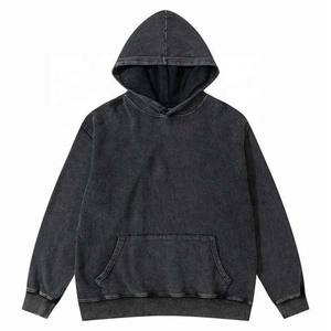 Sudadera con Capucha Personalizada Estilo Vintage, Lavado Ácido, Impresión Digital Invernal, Bordada, Decolorada por el Sol, para Hombre, Estilo Urbano, con Cierre de Cremallera y Pedrería - Product Image 1