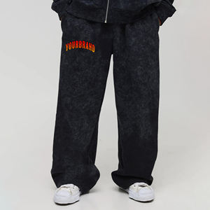 OEM/ODM Pantalons décontractés pour hommes 100% coton épais 500GSM Logo personnalisé sérigraphié Pantalon 100% coton vierge surdimensionné pour hommes - Product Image 6