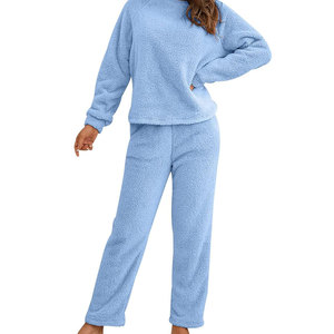 2024 à la mode femmes polaire deux pièces ensemble élégant femmes polaire costume qualité élégant femmes polaire survêtement - Product Image 1