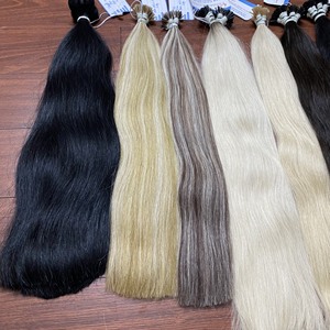 Extensiones de Cabello Humano Vietnamita Virgen al por Mayor, Punta I, Doble Trama, Liso Natural - Product Image 1