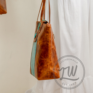LW 2024 Custom Large Luxury Brown Leather Tote Laptop Handbag Women's Genuine Leather Shoulder <b>Bag</b> Casual Luxury Handbags Women - Product Image 2