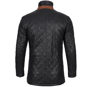 Veste de voiture matelassée en peau de mouton de couleur personnalisée pour homme, col rabattu, fermeture éclair sur le devant, logo, coupe-vent, respirante, écologique - Product Image 5