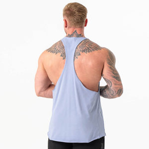 Sports Tank Top for <b>Men</b> with Mesh Sides Stretch Fabric Gym Use Custom OEM Logo Printing Fitness Apparel Supplier <b>Stringer</b> <b>Vest</b> - Product Image 2
