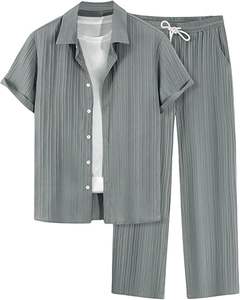 Nouveauté : Ensemble décontracté de pantalon de plage à manches courtes, style vacances d'été, tendance, chemises amples et élégantes, ensembles 2 pièces - Product Image 1