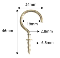 Boulon à oeil à crochet en acier inoxydable 304 zingué La Chine a fabriqué des boulons à crochet à vis murales filetées Schrauben avec système métrique à tête ovale