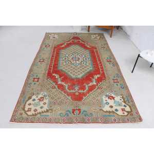 0.4x8.4 ft Rug, Turkish Vintage <b>Runner</b> Rug, <b>Red</b> Wool Rug - Product Image 1