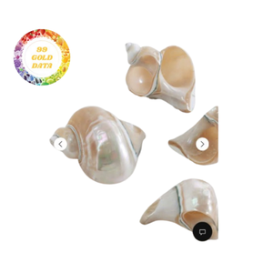 Anneaux de serviette coquillage pour les mariages de plage Accessoires de table faits à la main - Product Image 3