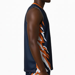 Nouvel arrivage : Maillot de basketball personnalisé pour l'entraînement sportif, imprimé par sublimation, respirant, sans manches, léger, pour équipe - Product Image 5