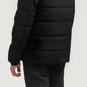 Nouvelle conception, vente en gros, veste matelassée à col montant en toile enduite de haute qualité, style tendance, marque privée, couleur unie pour hommes - Product Image 4