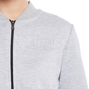2024 meilleure qualité femmes décontracté Bomber veste Slim Fit tricoté en cuir coquille col montant personnalisé respirant hiver laine doublure - Product Image 6