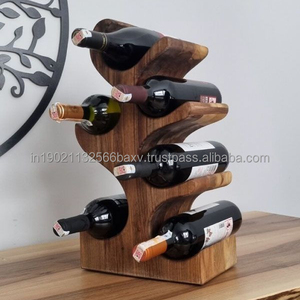 Chất Lượng Cao Gỗ Mộc Mạc Giá Rượu Vang Quảng Trường Treo Tường Rượu Vang Chai Hiển Thị Hot Bán Tại Giá Rẻ Giá Cho Các Bên - Product Image 5