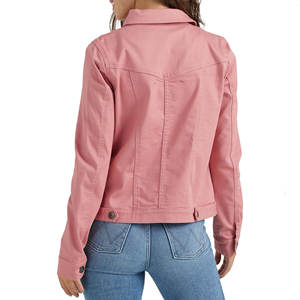Meilleure veste en jean pour femmes, confortable, respirante, 100% coton, denim uni teint, design unique, prix de gros bon marché - Product Image 2