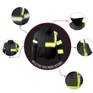 Chaqueta de Seguridad de Alta Visibilidad con Capucha Desmontable Térmica de Forro Polar Reflectante, ANSI Clase 2, Transpirable, Logotipo Personalizado, Impermeable, LED - Product Image 4