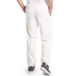 Pantalones de chándal de algodón 100% ecológicos transpirables de cintura media para hombre de lona con cierre de cordón bolsillos prácticos para trabajo informal - Product Image 2