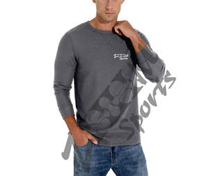 เสื้อยืดลำลองผู้ชายน้ำหนักเบาเข้ารูปแบบเรียบง่ายเสื้อวาฟเฟิลคอกลมแขนยาวแบบสวมหัวผ้าถักสำหรับฤดูใบไม้ร่วง - Product Image 1